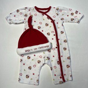 Disney Baby Christmas Holiday Minnie Outfit with Santa Hat